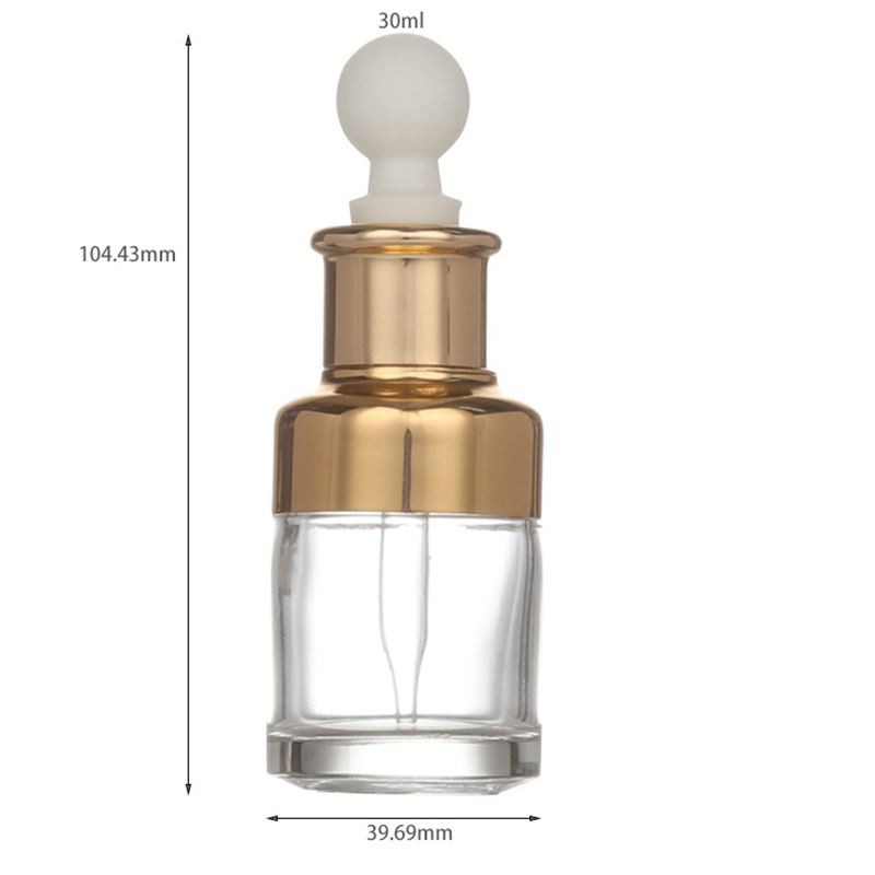 White Glass Dropper Bottle
