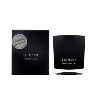 Matte Black Glass Candle Jar